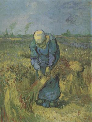 Peasant Woman Binding Sheaves (nn04), Vincent Van Gogh